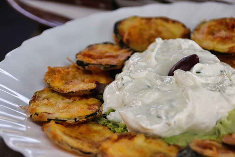 Dips Recipe - Home Tzatziki Sauce with Olives and Zucchini