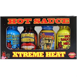 Xtreme Heat Hot Sauce Bottles Gourmet Gift Set